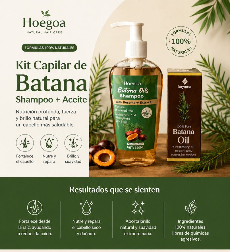 Kit Capilar de Batana – Shampoo + Aceite